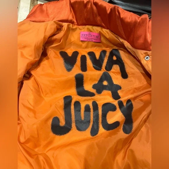 Juicy Couture Orange cropped puffer jacket - Like new condition! - Picture 4 of 4